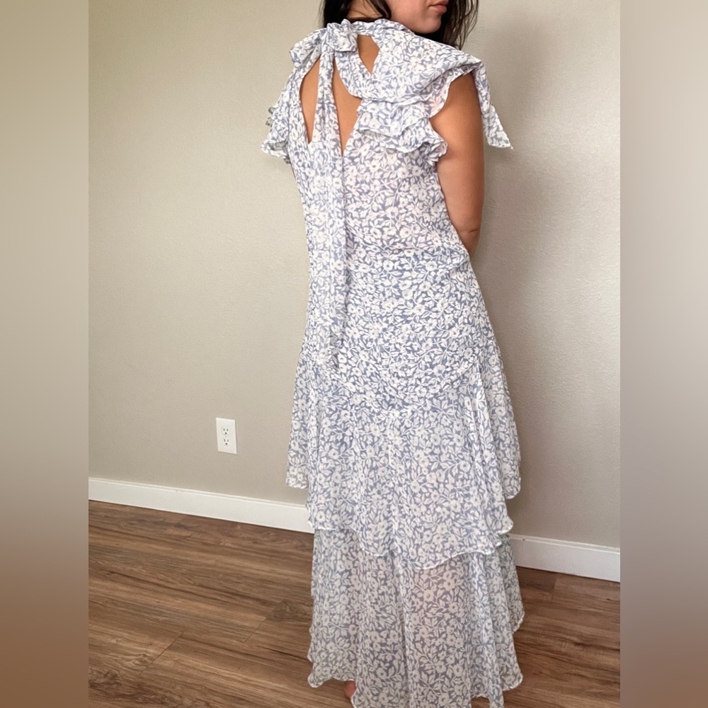 Like New | vintage | Mr Mort | maxi | cowl neck | ruffle dress